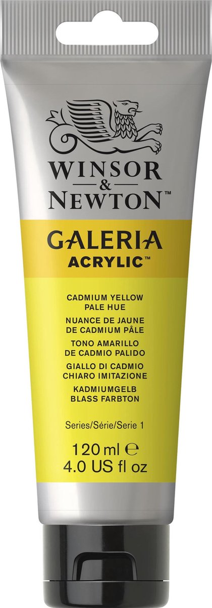 Winsor newton galeria acrylique 120ml jaune cadmium teinte pâle