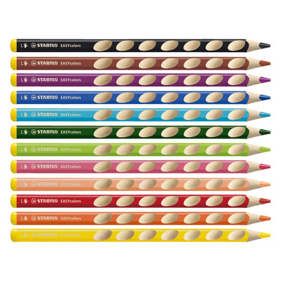 Crayons de couleur Stabilo Easycolors à gauche - 12 pcs. + taille-crayon