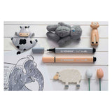 Stilo trio scribbi feut -tip stylo avec point de trempage bleu - afbeelding 4