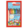 Stabilo trio Scribbi Felt -Tip Pen avec point de trempage Ensemble 8 pièces