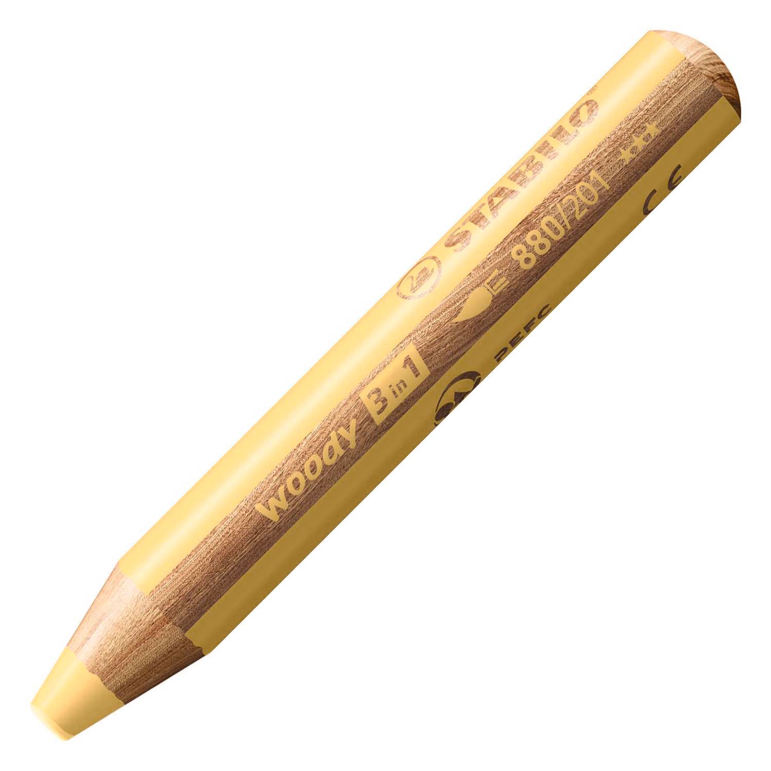 Stabilo Woody 3in1 - jaune pastel