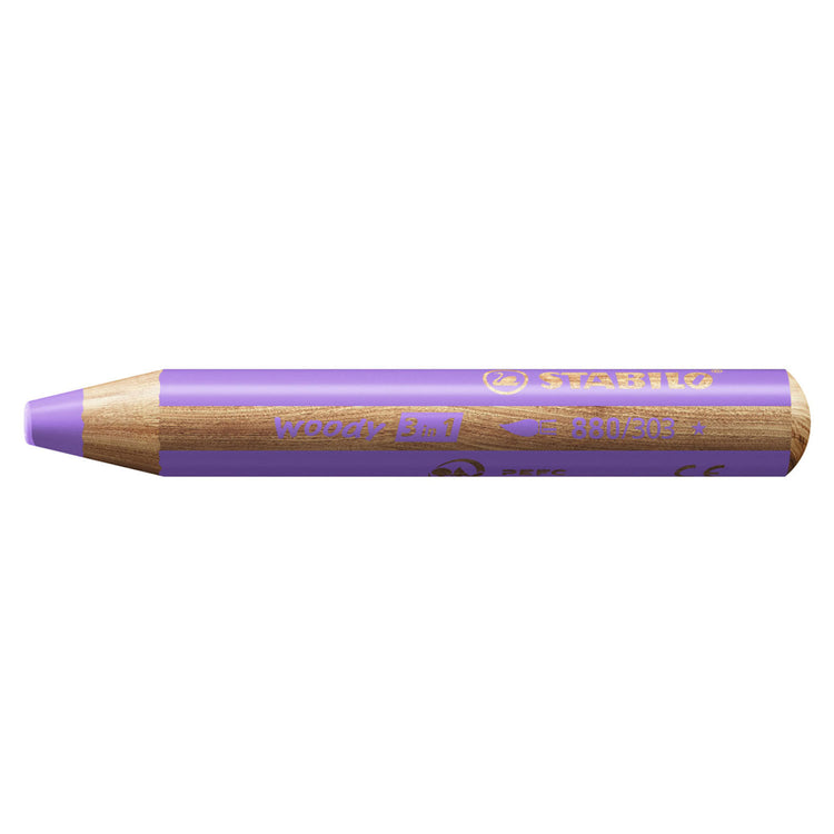 Stabilo Woody 3 en 1 au crayon de couleur multi-talent lilas