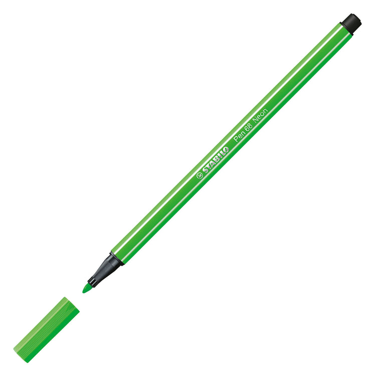 Stabilo Pen 68 Felt -Tip Pen Fluorescent Green (68 033)