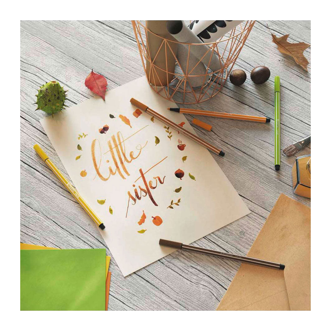Stabilo Pen 68 Felt -Tip stylo jaune (68 44)