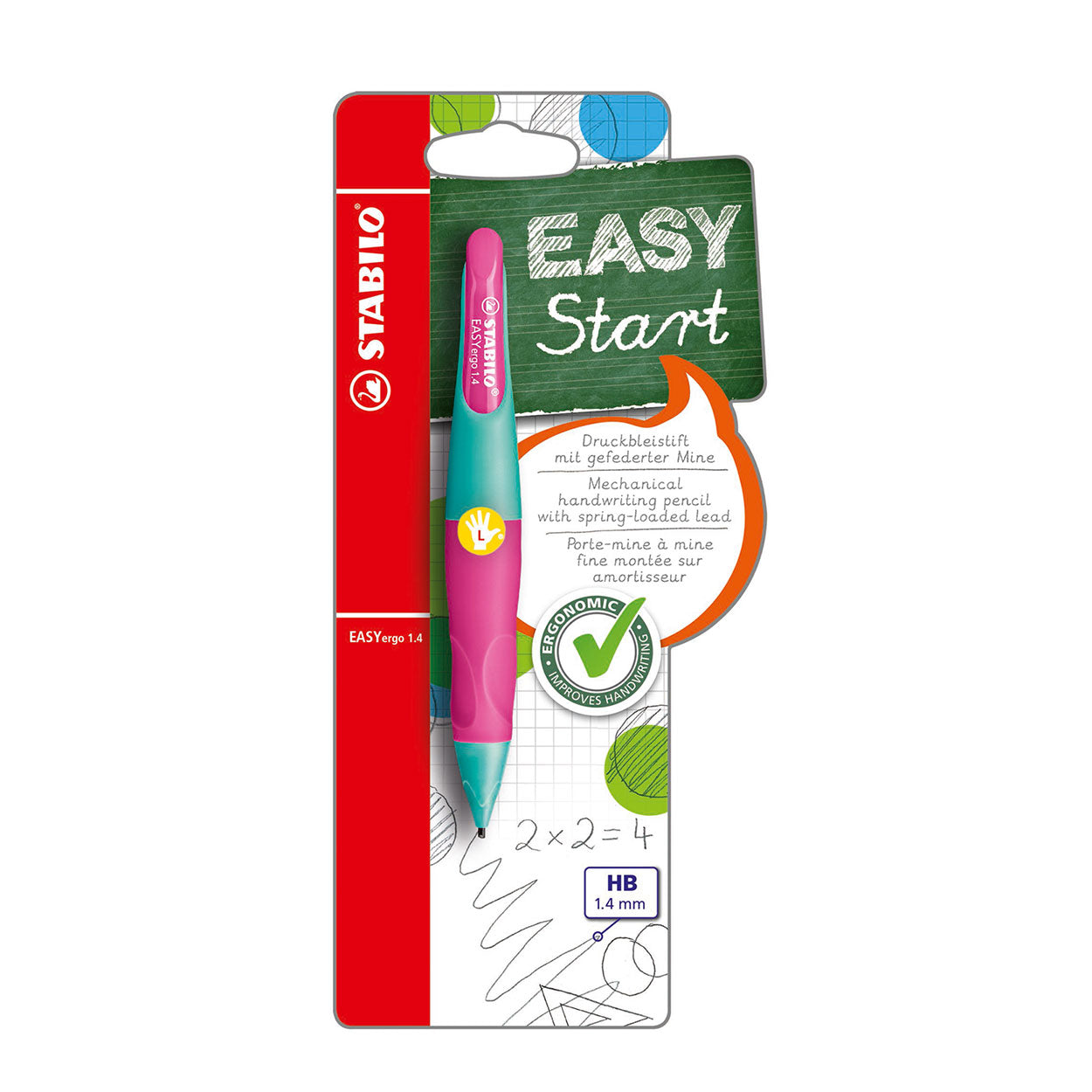 Stabilo Easyergo 1.4 Left -Handed - Rose néon
