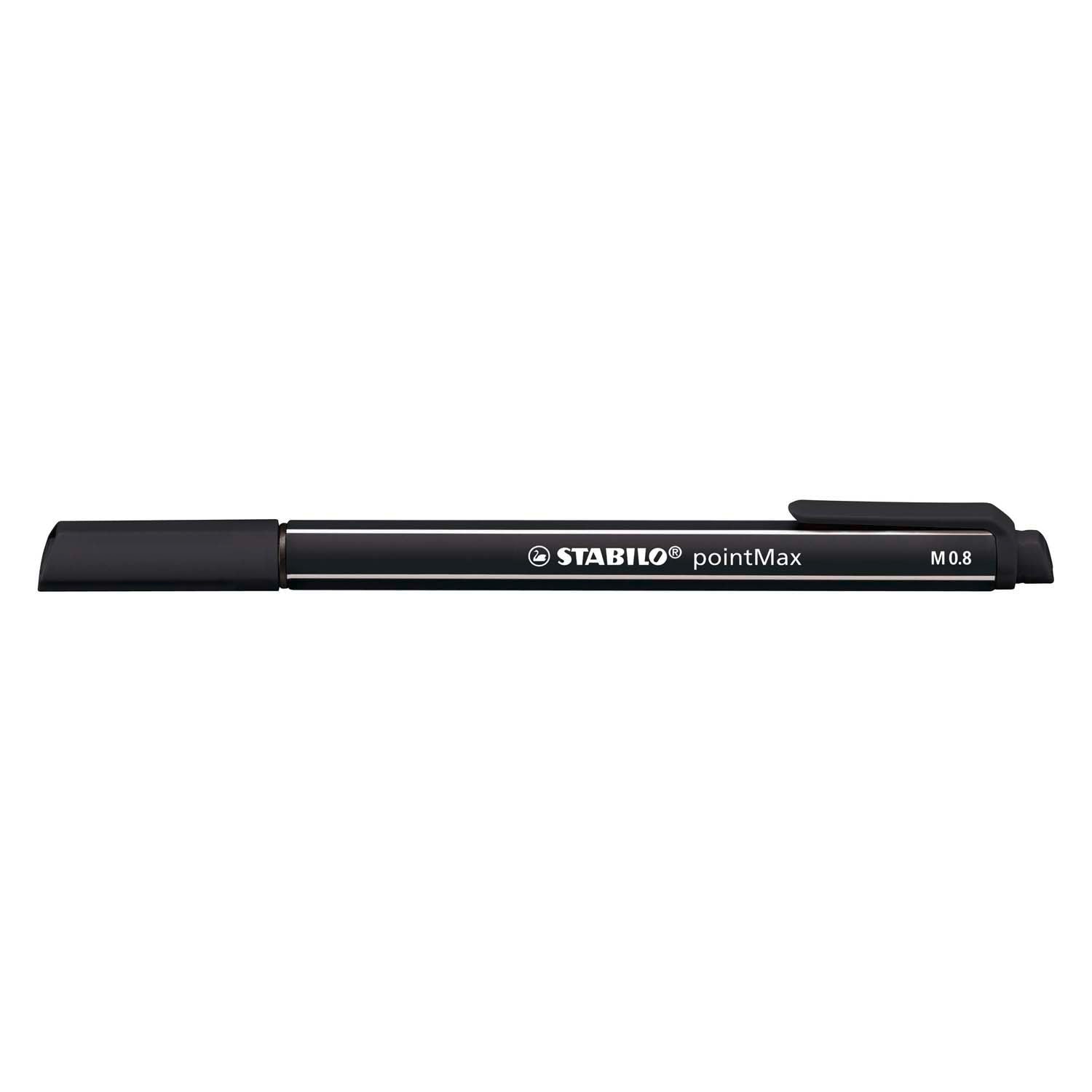 Stabilo Pointmax Hardtip Fineliner Black (488 46)