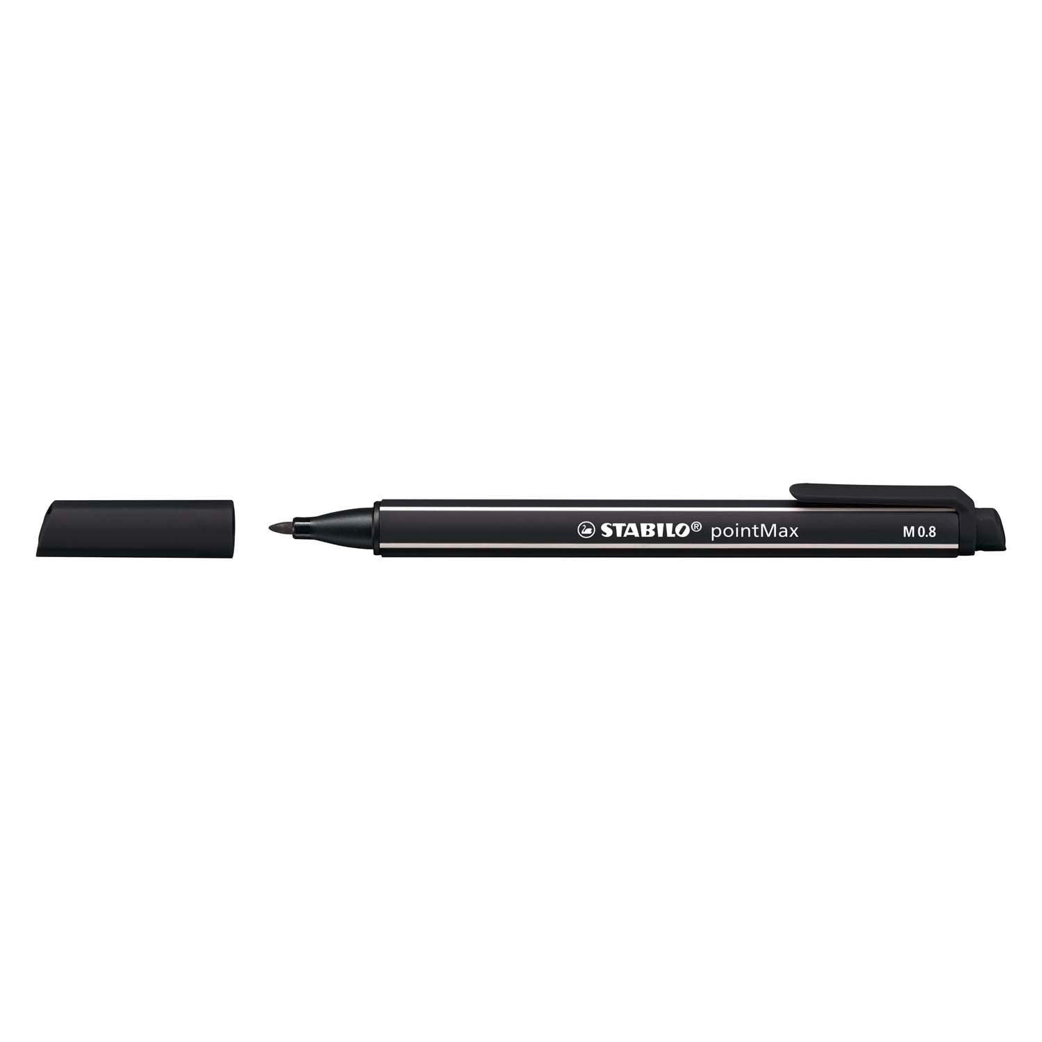 Stabilo Pointmax Hardtip Fineliner Black (488 46)