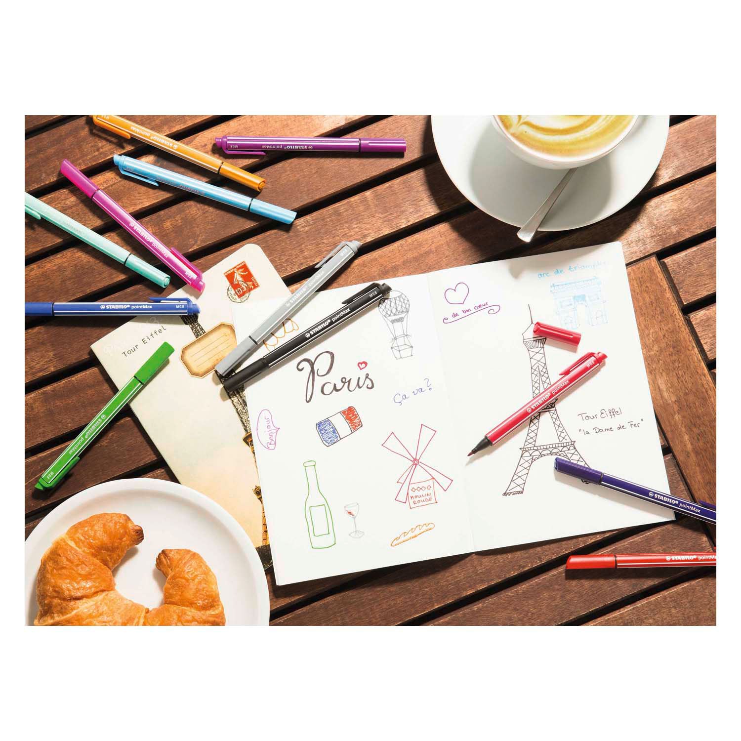 Stabilo Pointmax Hardtip Fineliner 0,8 mm turquoise