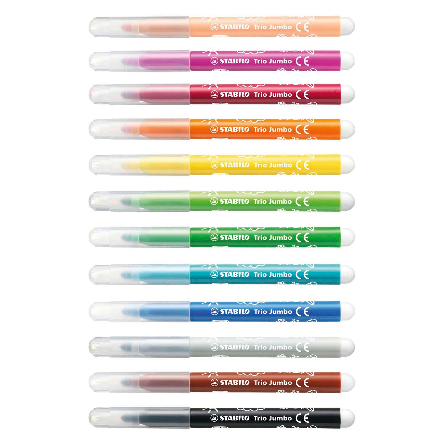 Stabilo trio jumbo viledstifts, 12st.