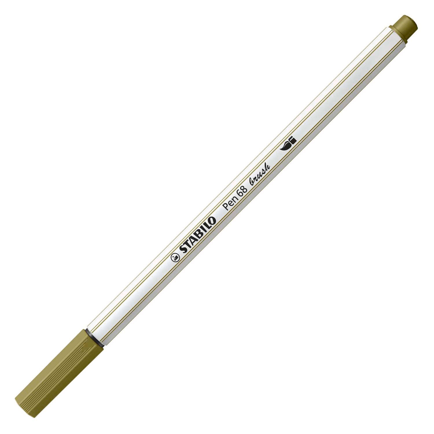 Stabilo Pen 68 Brush 37 boue vert