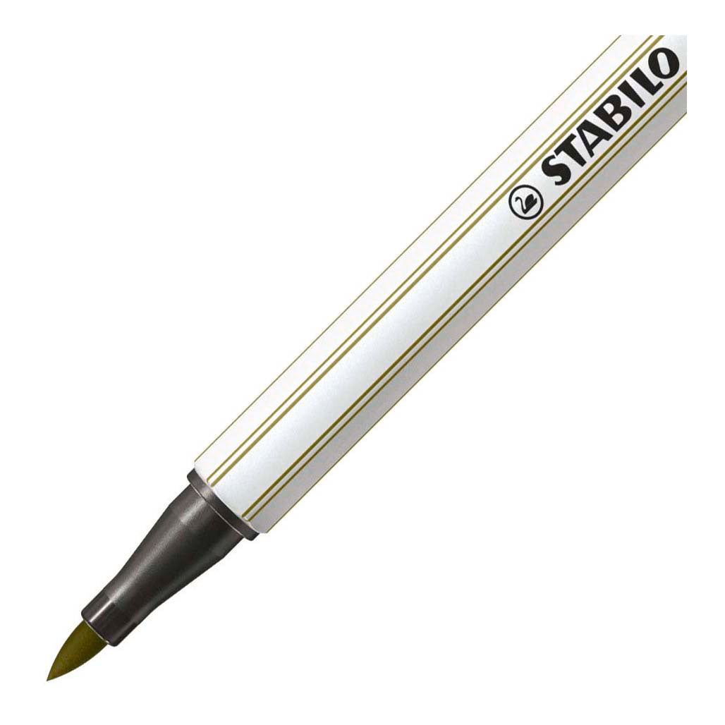 Stabilo Pen 68 Brush 37 boue vert