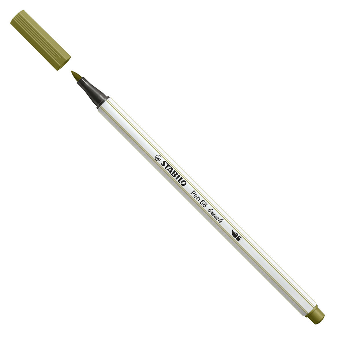 Stabilo Pen 68 Brush 37 boue vert
