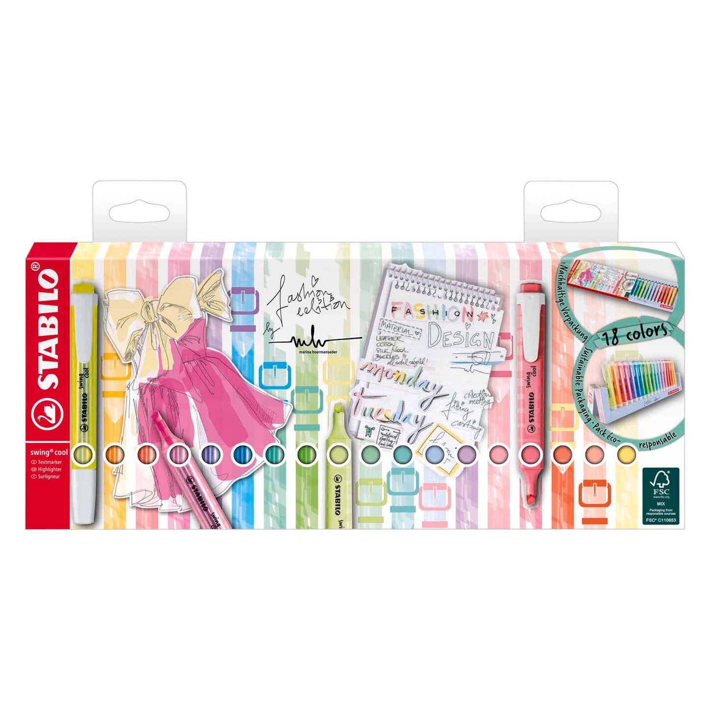 Stabililo swing cool marking marquant 18 pièces.