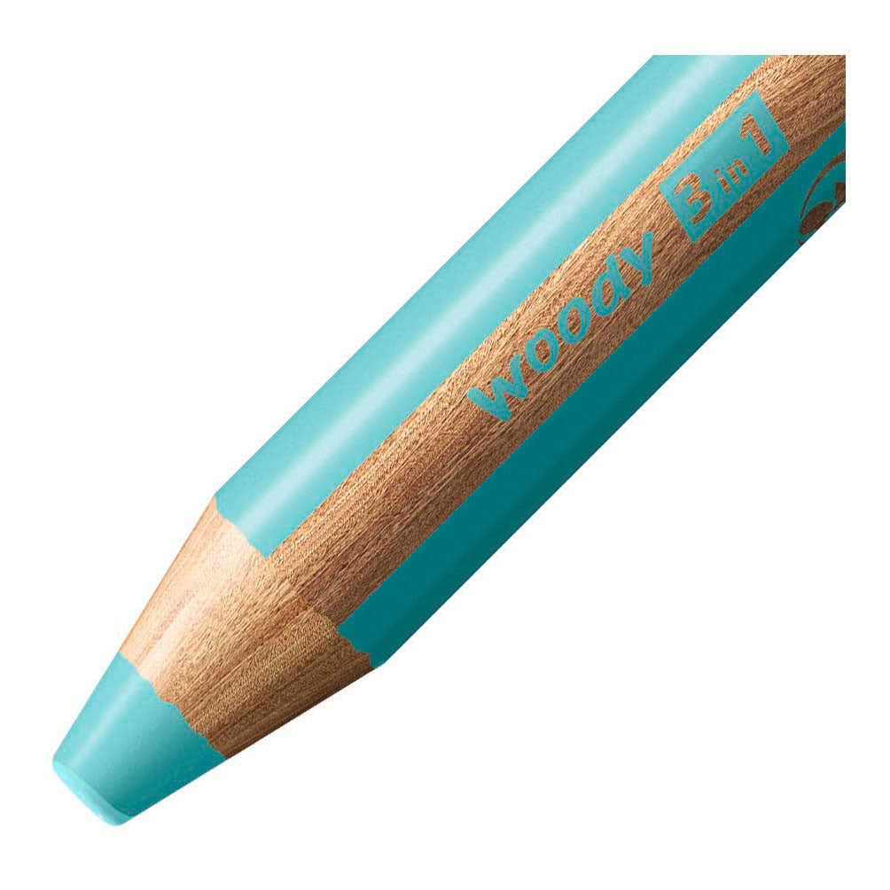 STABILO WOODY 3IN1 CURS - 6 couleurs + crayon Sharper