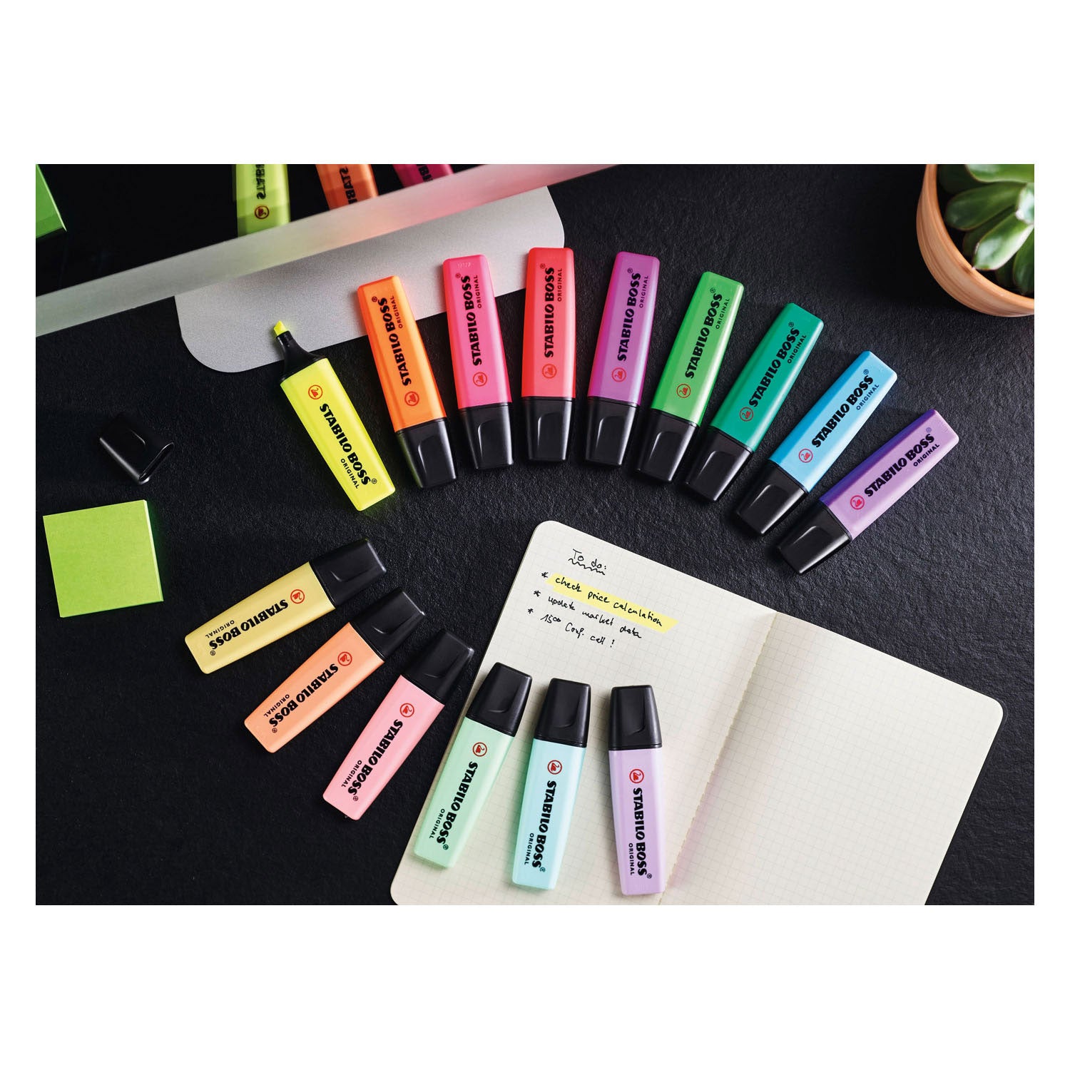 Stabilo boss original pastel - surligneur - lot de 4 pièces