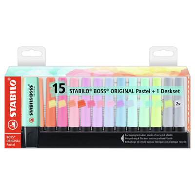 STABILO BOSS ORIGINAL CUSKET PASTEL, 15e.