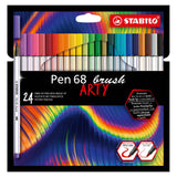 Stabilo Pen 68 Brush Arty Felt -Tip stylos 24 pièces - afbeelding 1