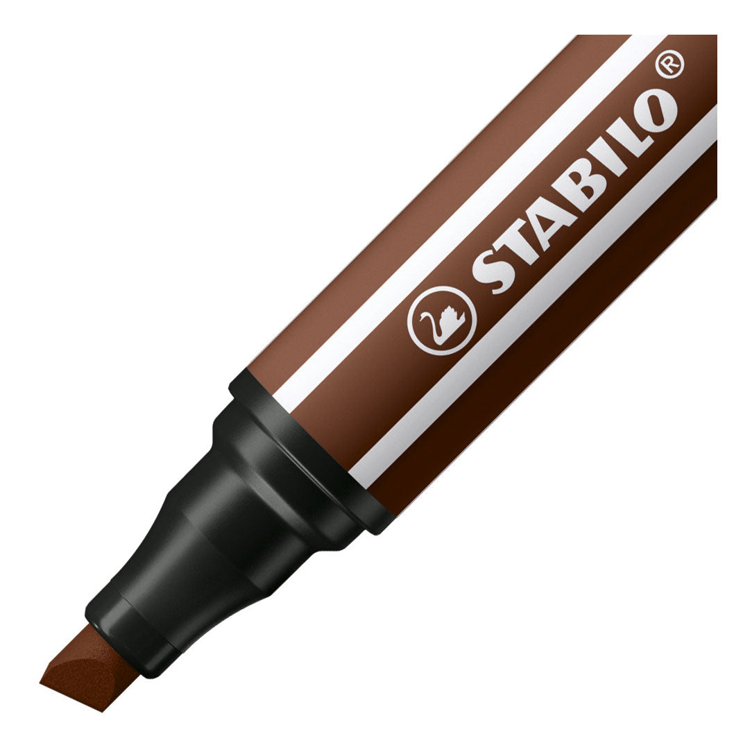Stillo Pen 68 MAX FELT -TIP PEN avec un point de ciseau épais marron