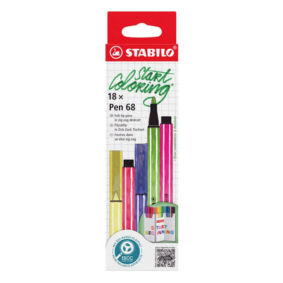 STABILO PEN 68 Set de bureau Démarrer 18 pièces