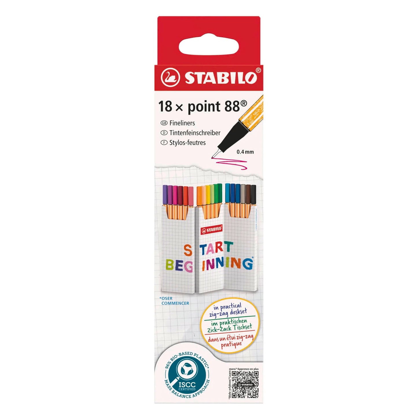STABILO Point 88 Set de bureau Commencer 18 pièces