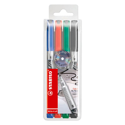 Marqueur permanent Stabilo write-4-all moyen (1,0 mm) - 4 pcs.