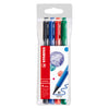 Feutres fins Stabilo pointmax - outremer, noir, rouge carmin, vert