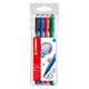 Feutres fins Stabilo pointmax - outremer, noir, rouge carmin, vert