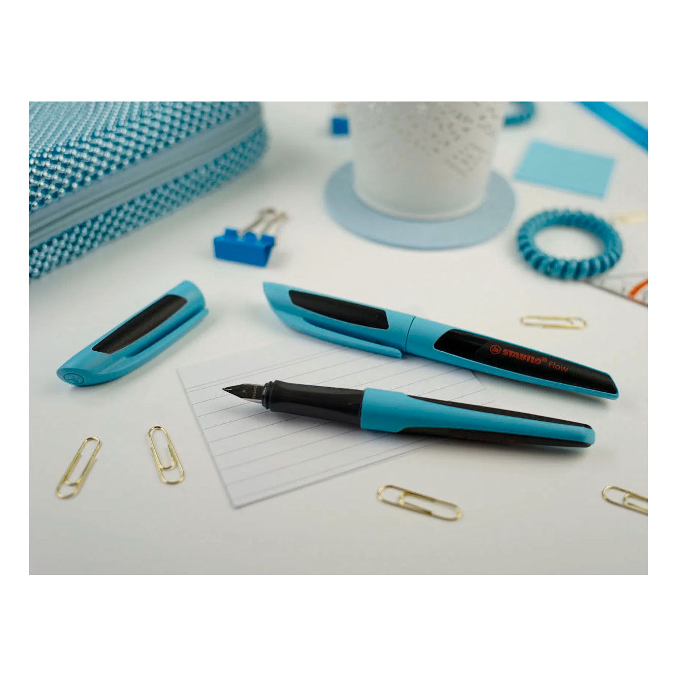 Stylo plume Stabilo Flow - bleu