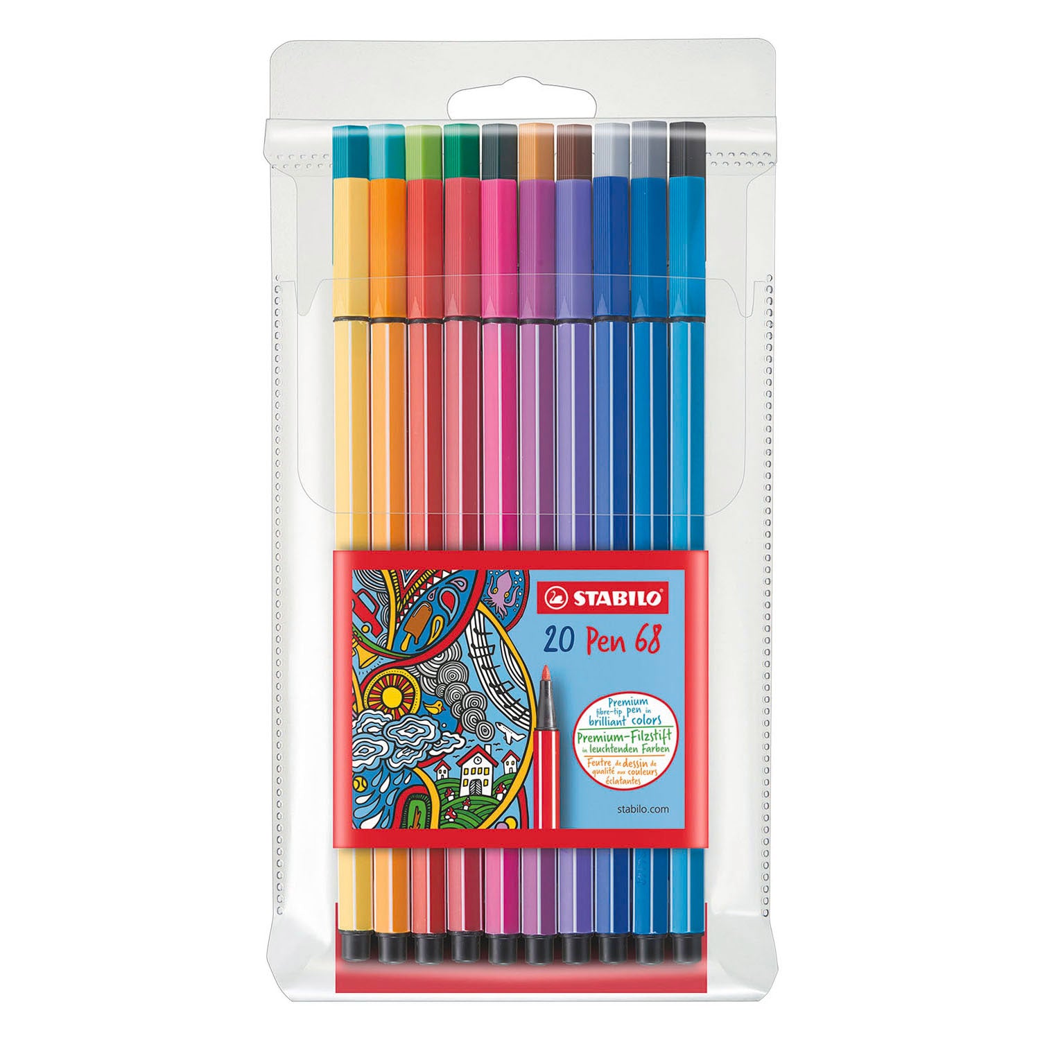 Stylo Stabilo 68 feutres - 20 pcs.