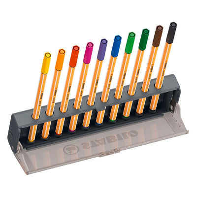 Stabilo point 88 - feutres fins premium - set de clics - 10 couleurs différentes
