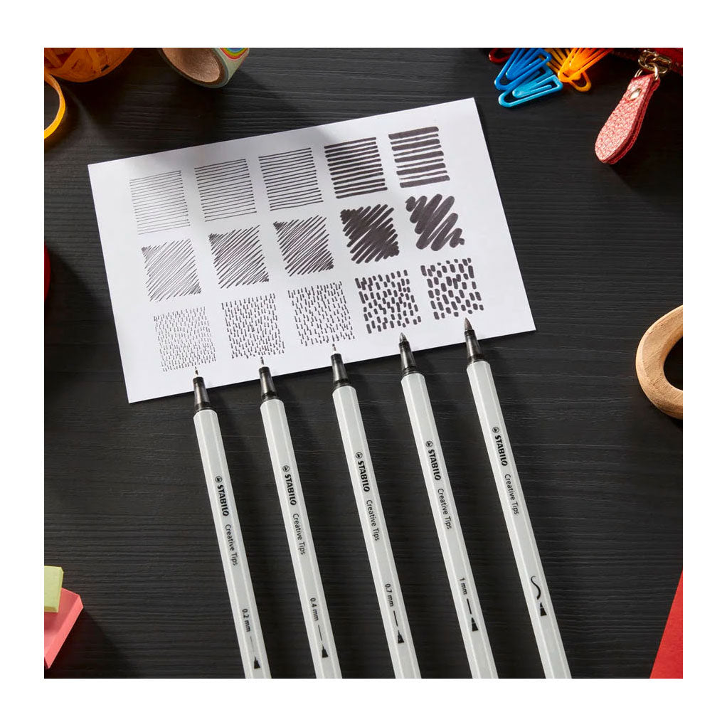 Stabilo creative tips arty pens différentes épaisseurs de pointe - 10 pcs.