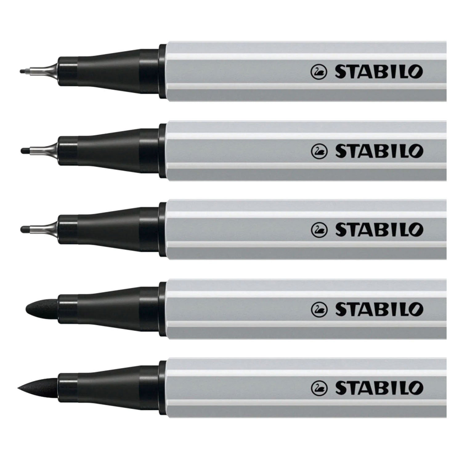 Stabilo creative tips arty stylos noir - 5 pcs