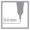 Feutres fins Stabilo point 88 noirs - 3 pcs.