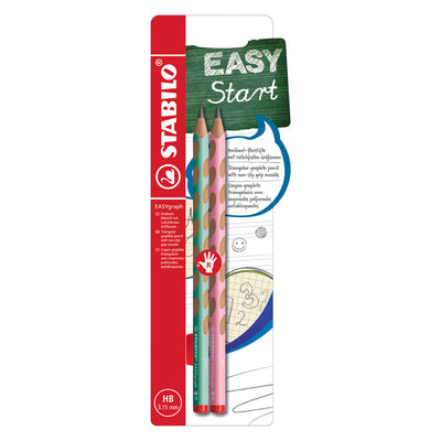 Crayons graphite Stabilo easygraph pastel hb pour droitier vert rose - 2 pcs.