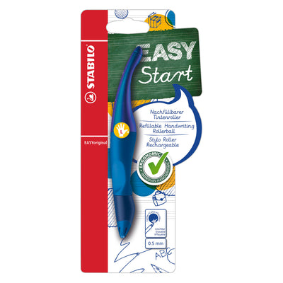 Stabilo easyoriginal - roller ergonomique - gaucher - encre bleue - édition holographique - rechargeable - bleu