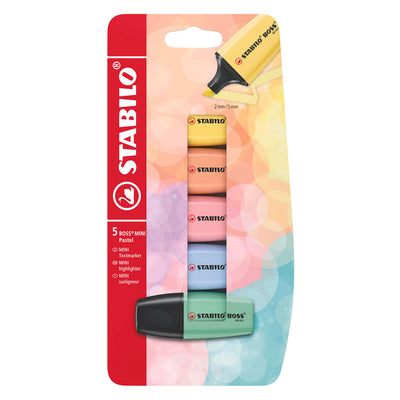 Stabilo boss mini surligneurs pastel - 5 pcs.