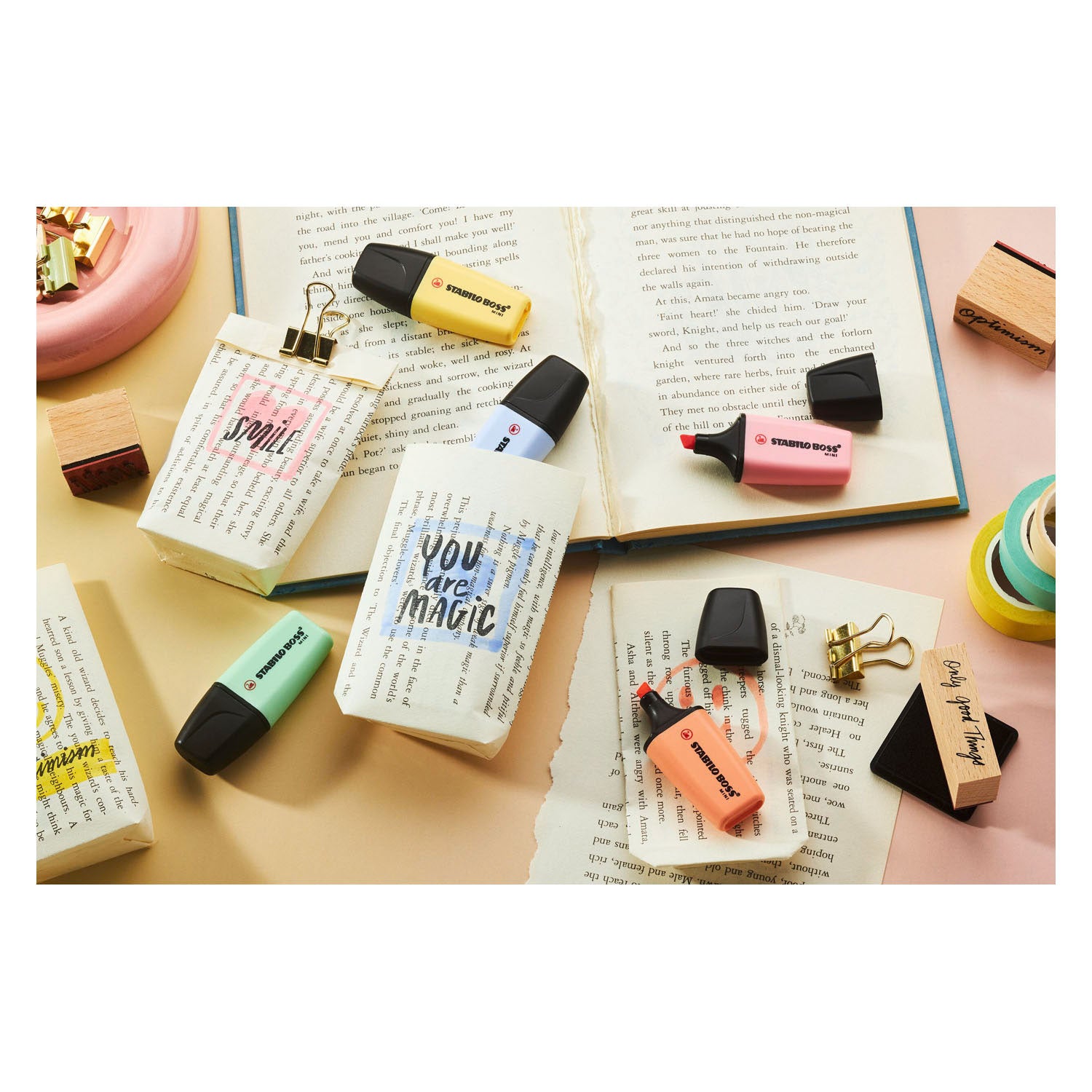 Stabilo boss mini surligneurs pastel - 5 pcs.
