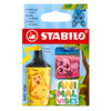 Mini surligneurs Stabilo animal vibes boss - 3 pcs.