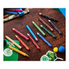 Stabilo trio épais - crayons de couleur triangulaires à noyau extra épais - ambiance animale - étui de 12 couleurs