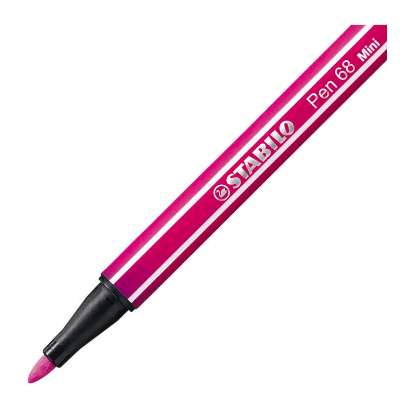 Stabilo pen 68 mini - feutre premium - animal vibes - étui de 8 couleurs + autocollant
