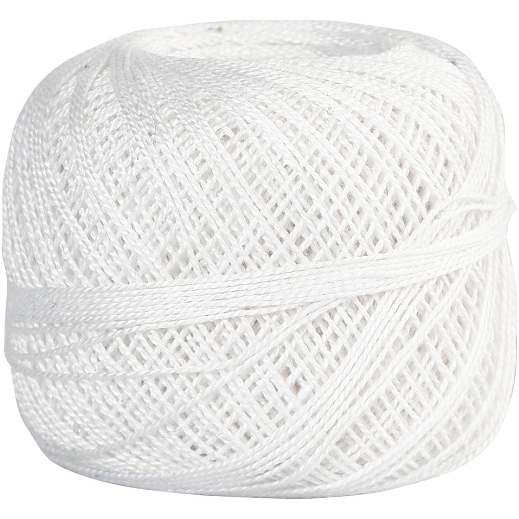 Fil de coton mercerisé Creativ company, blanc, 20 gr 1 pelote