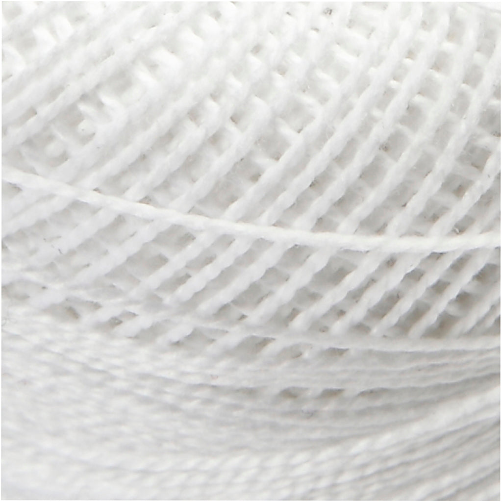 Fil de coton mercerisé Creativ company, blanc, 20 gr 1 pelote
