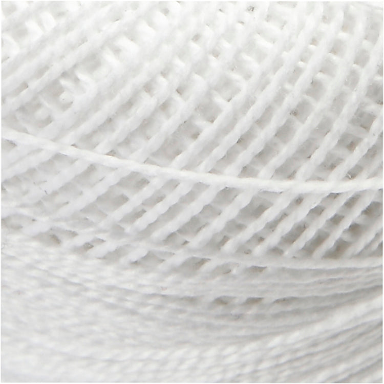 Fil de coton mercerisé Creativ company, blanc, 20 gr 1 pelote