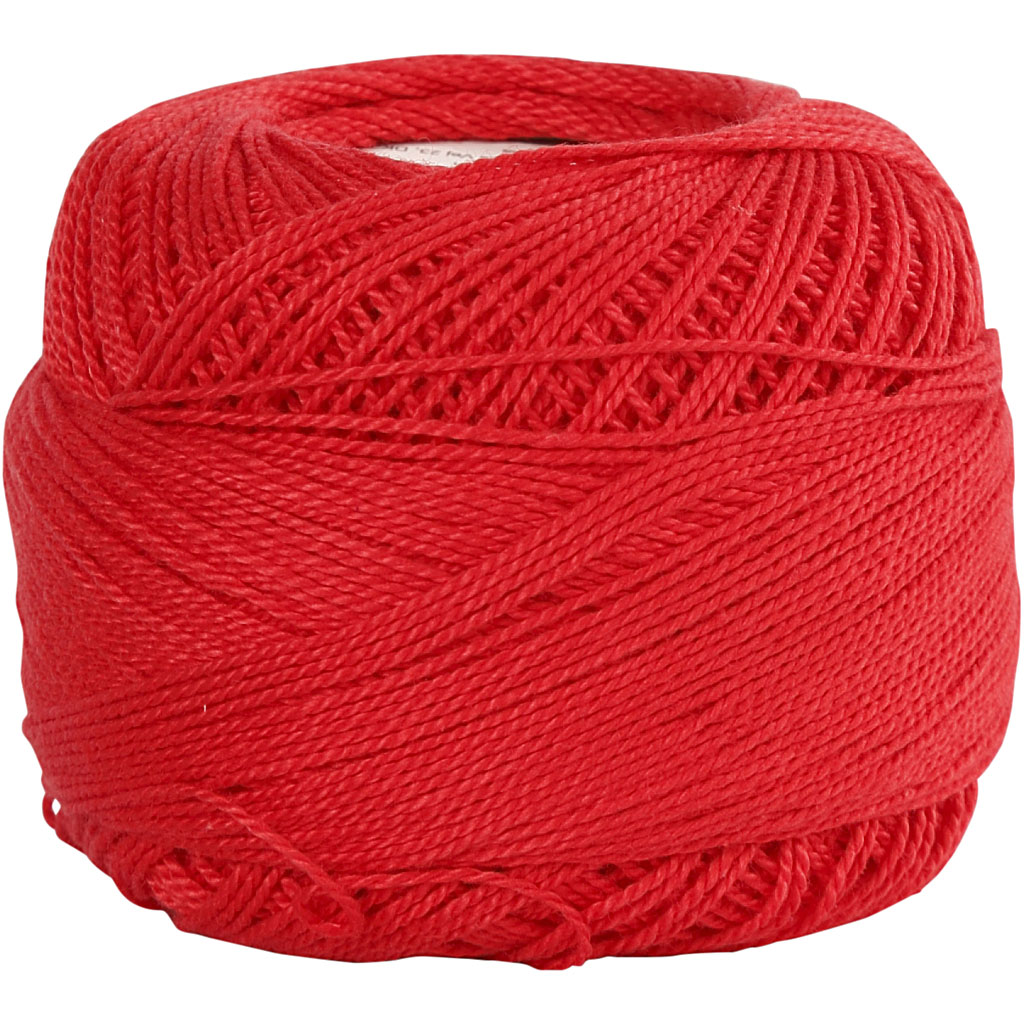 Fil de coton mercerisé Creativ company, rouge, 20 gr 1 pelote