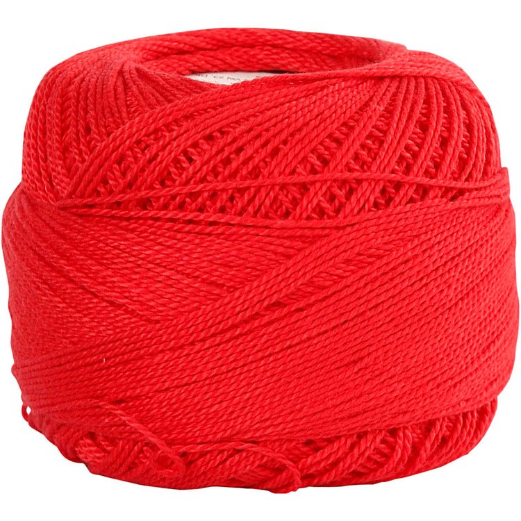 Fil de coton mercerisé Creativ company, rouge, 20 gr 1 pelote