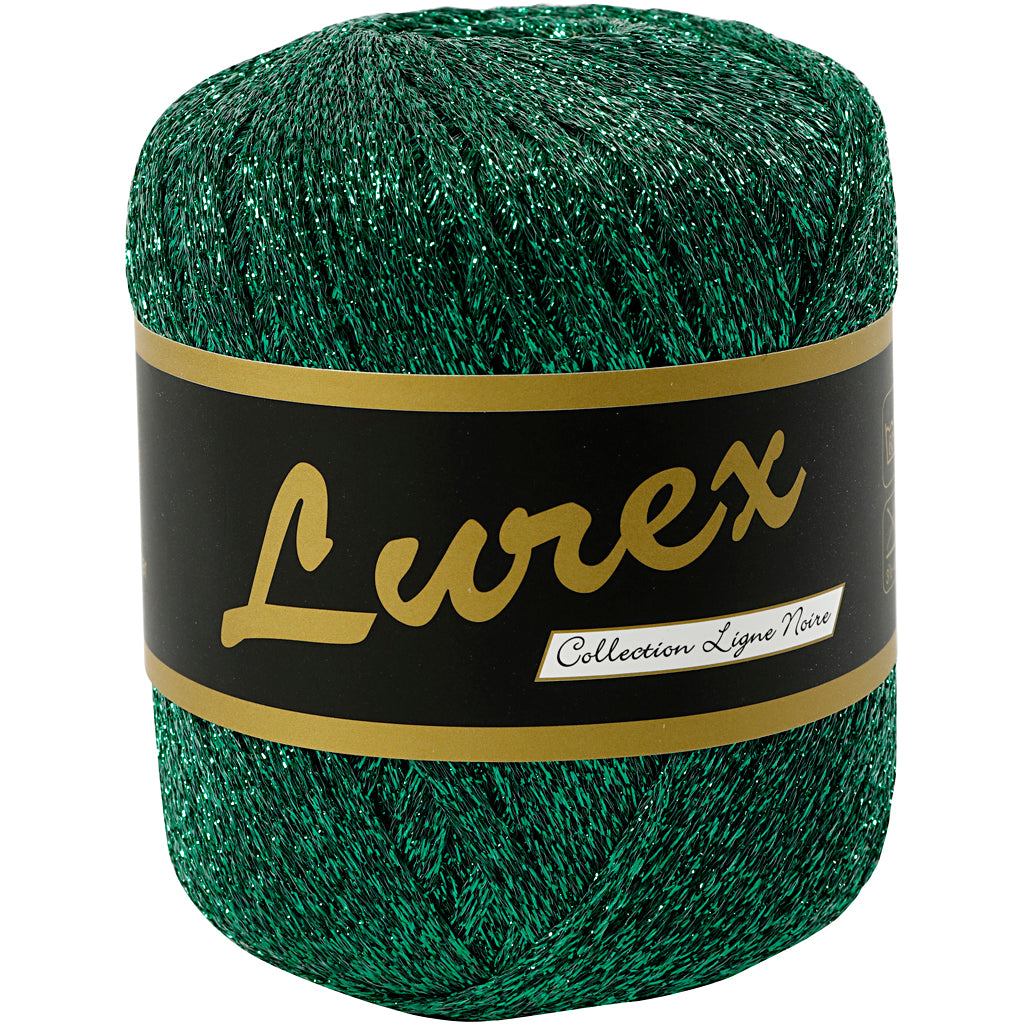 Creativ Company Lurex Glitter Yarn Green, 160m