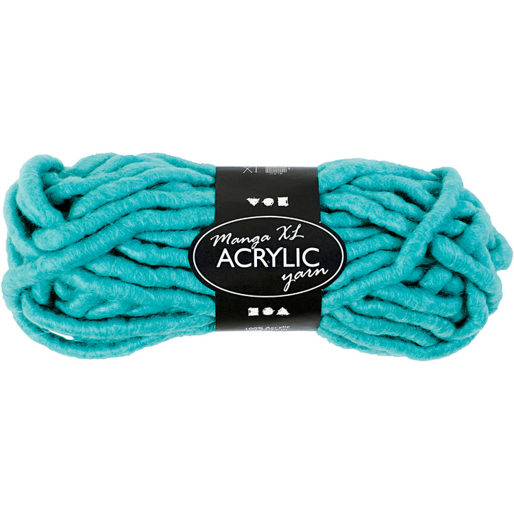 Fil acrylique Creativ company xl, l : 17 m, taille manga, turquoise, 200 g 1 pelote