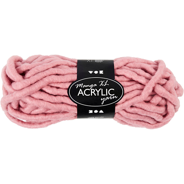 Fil acrylique Creativ company xl, l : 17 m, taille manga, rose, 200 g 1 pelote
