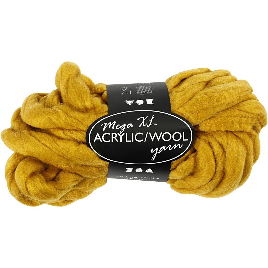 Creativ Company xl Yarn de jaune foncé acrylique, 15m
