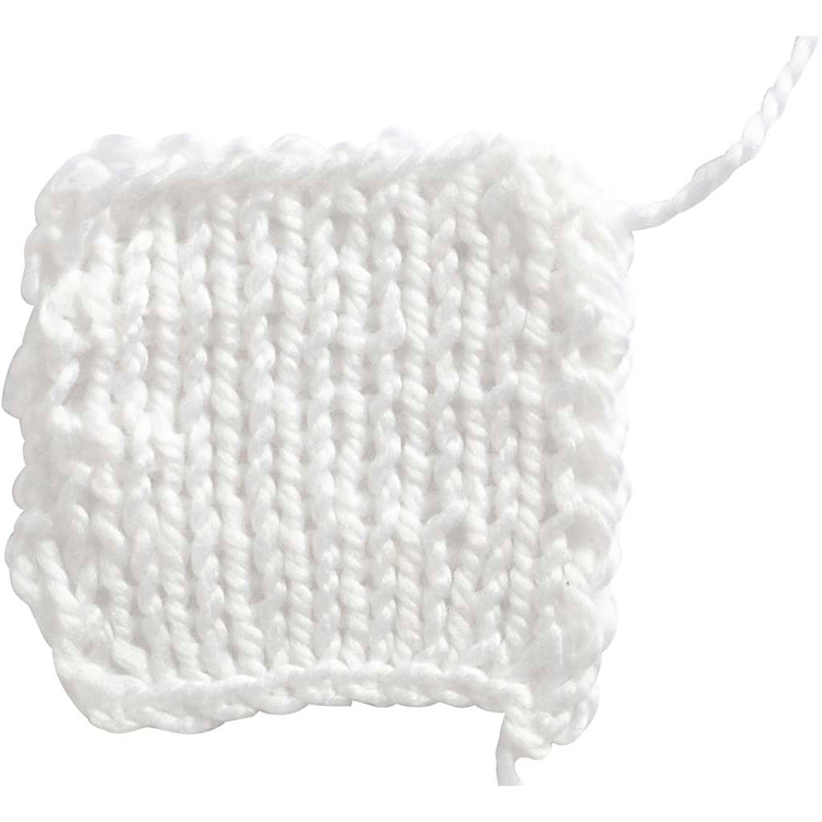 Fil acrylique fantaisie Creativ company, l: 35 m, maxi, blanc, 50 g 1 pelote